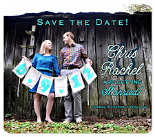 Fabric Sign Banner Save the Date